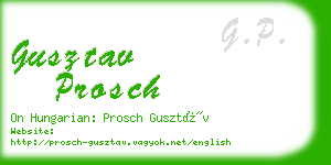 gusztav prosch business card